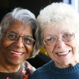 Two senior women