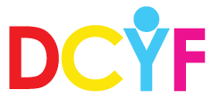 Red, Yellow, Teal, and Violet logo for the Department of Children, Youth and Families