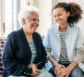 Older woman with CNA